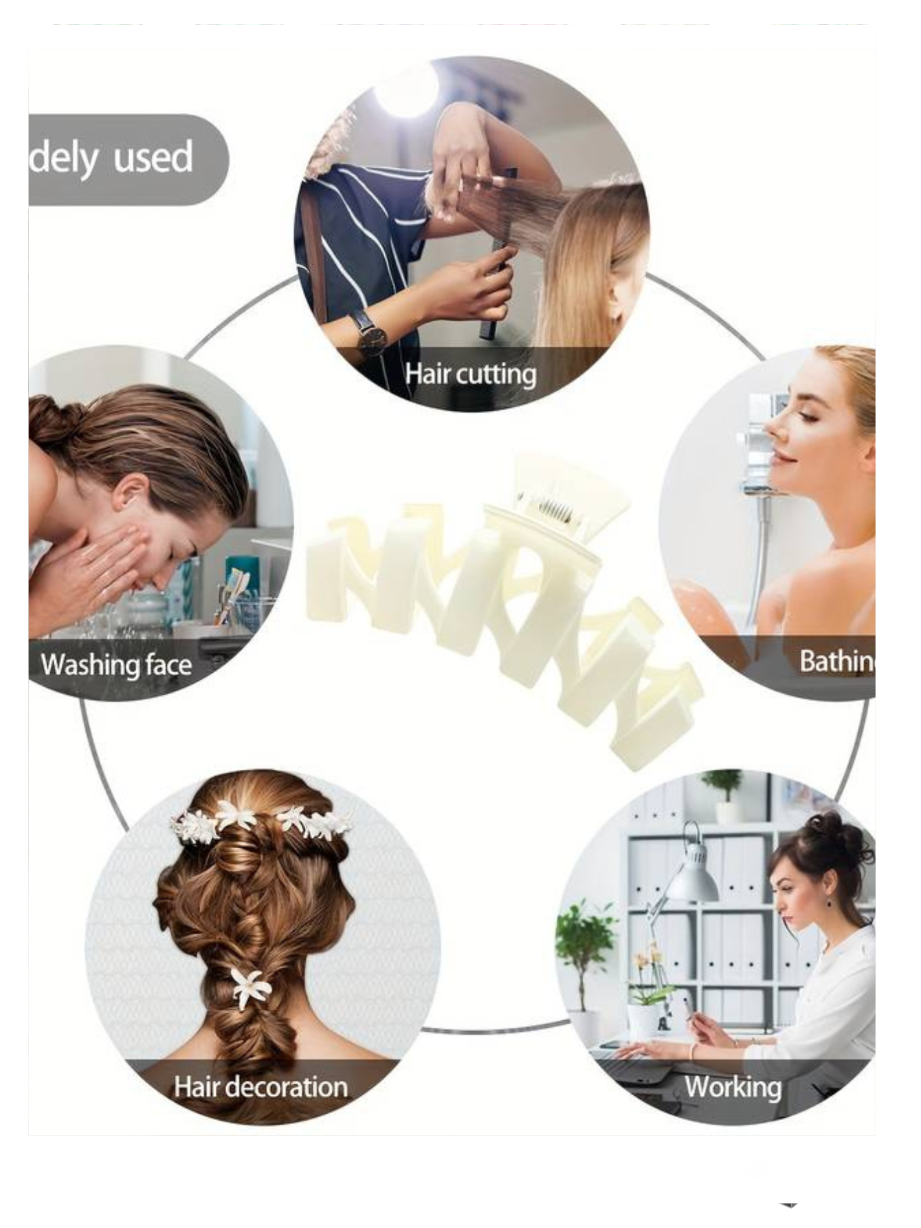 Set de 10 Pinzas para cabello Diferentes Diseños Casual Para uso Diario