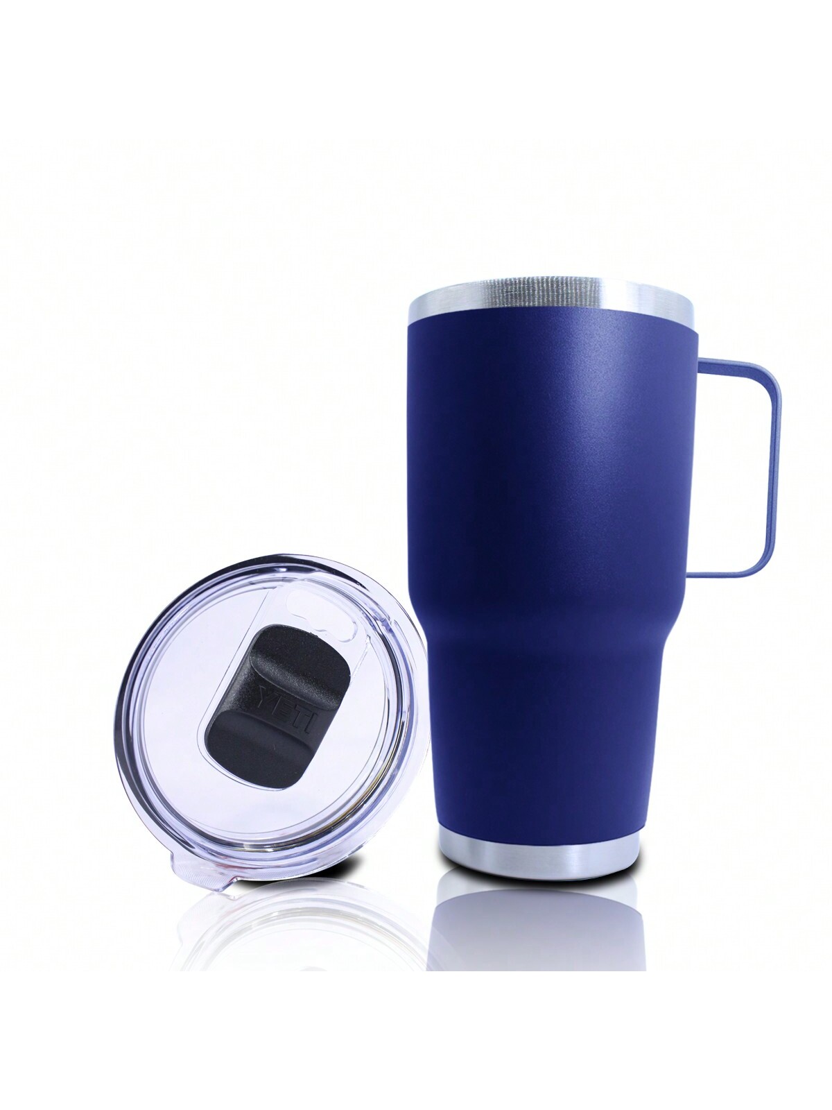 Vaso Termico Azul Marino Yeti Capacidad De 380 Ml Con Agarradera.