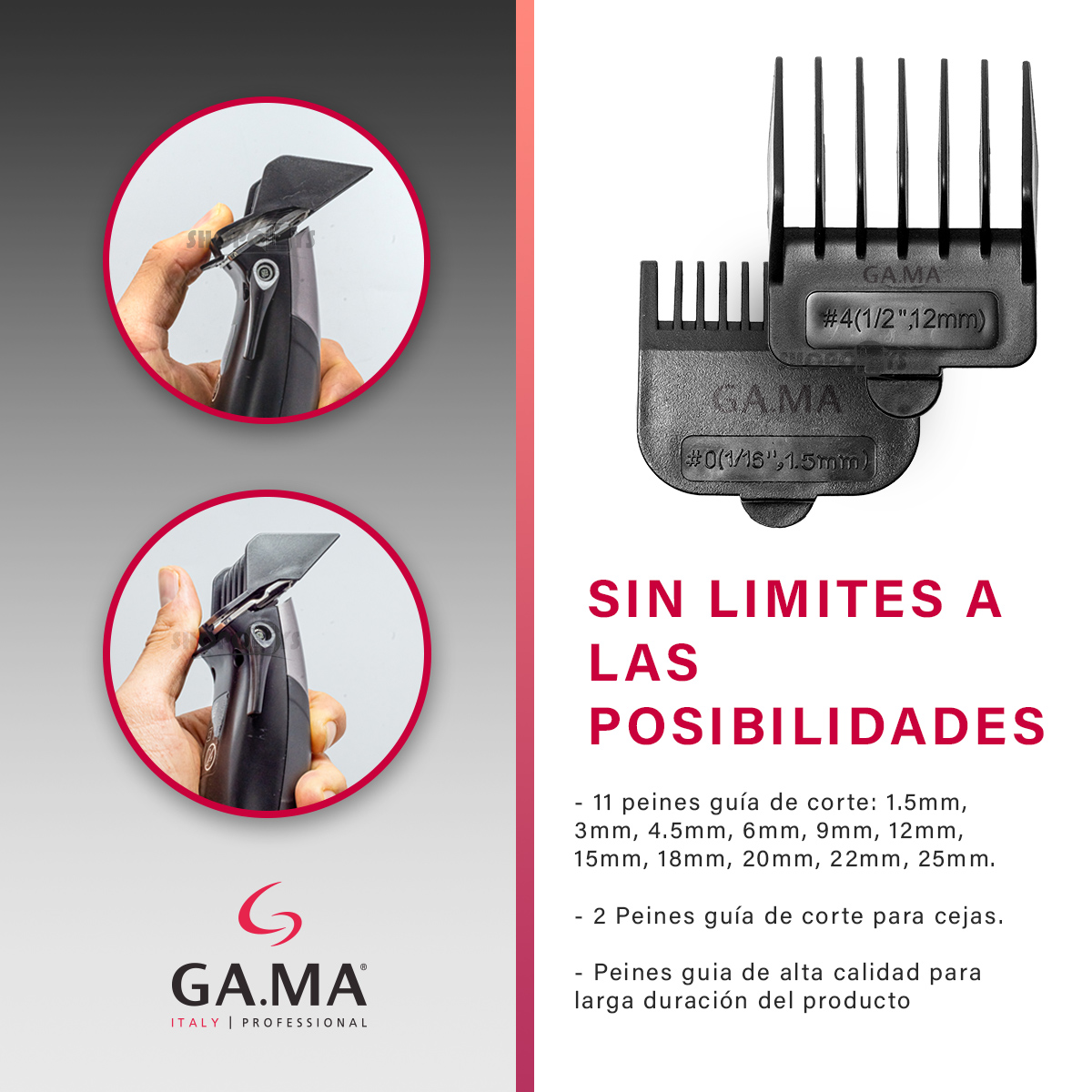 Combo Kit Cortadora + Terminadora Cabello Ga.ma Italy