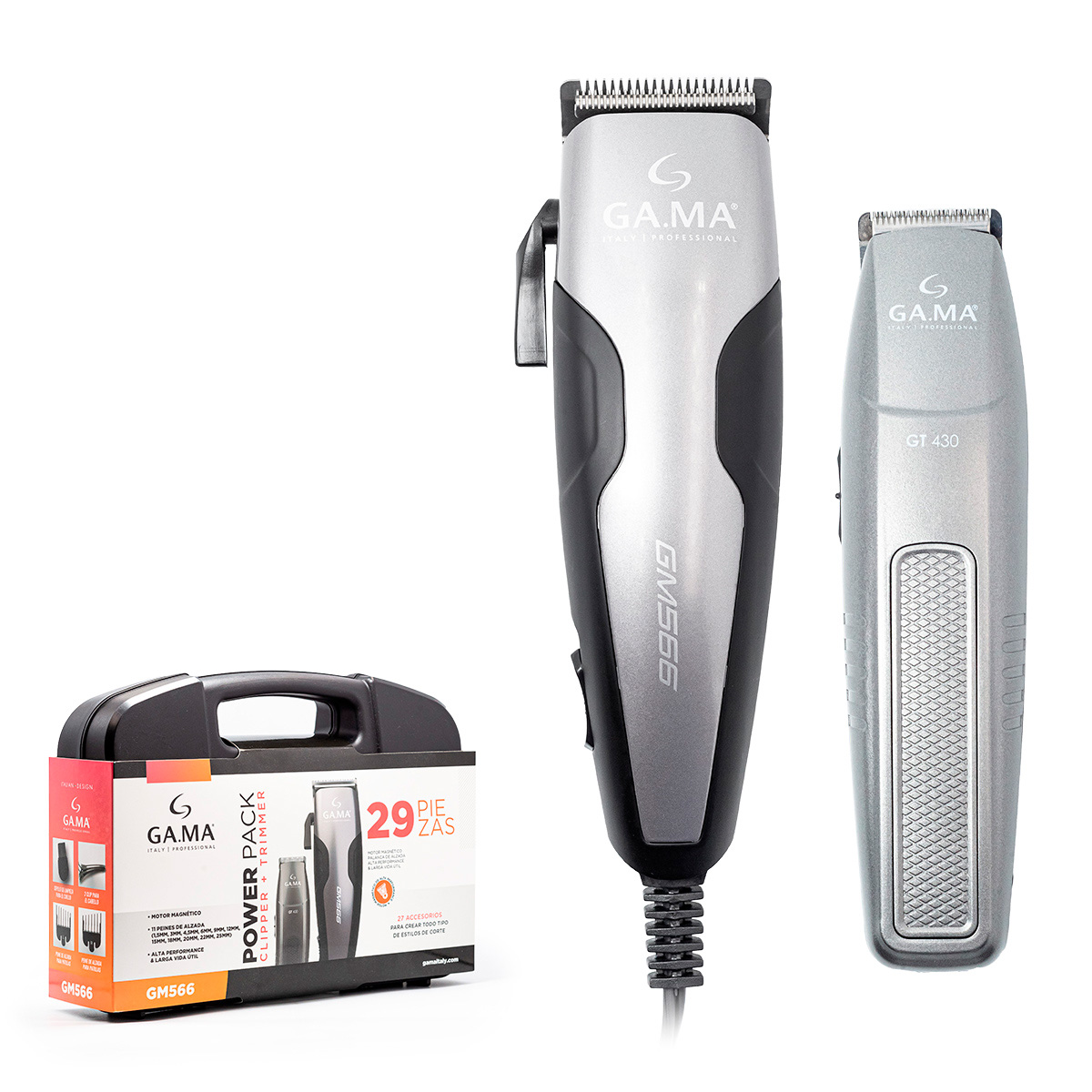 Combo Kit Cortadora + Terminadora Cabello Ga.ma Italy