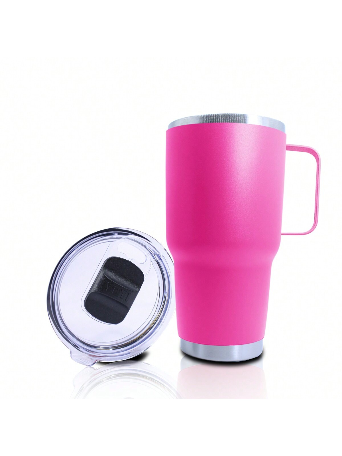 Vaso Termico Color Fucsia Yeti Capacidad De 380 Ml Con Agarradera.