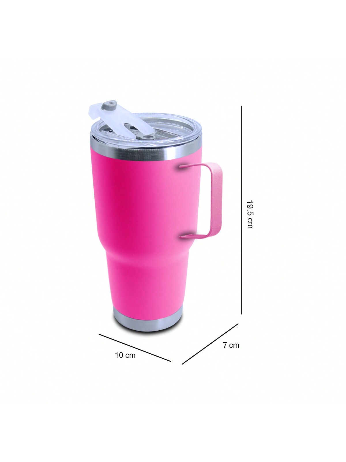 Vaso Termico Color Fucsia Yeti Capacidad De 380 Ml Con Agarradera.