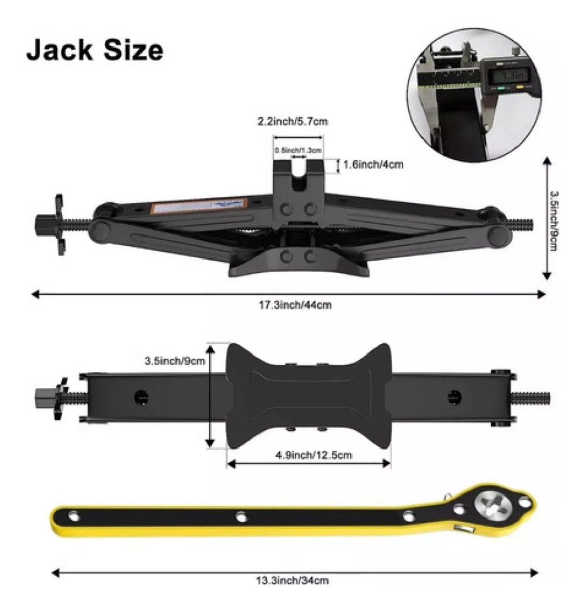 Gato Hidraulico Para Auto Mecanico Tijera 2000kg +llave Cruz