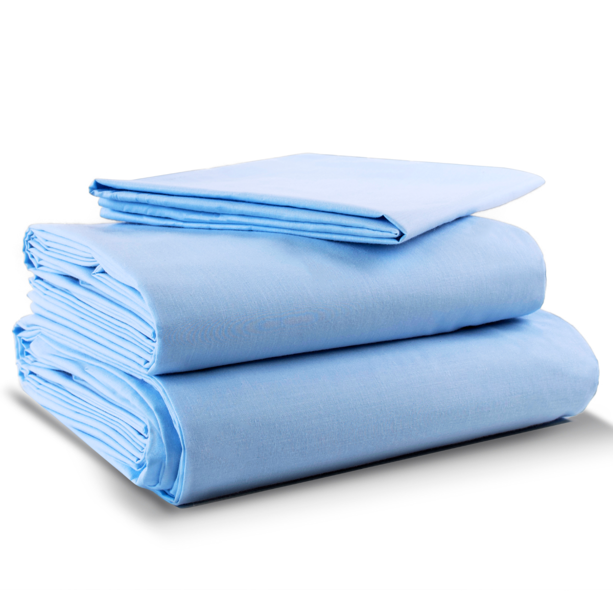 Juego de Sábanas Básica Algodón Percal 300 - Queen Size - Azul Cielo