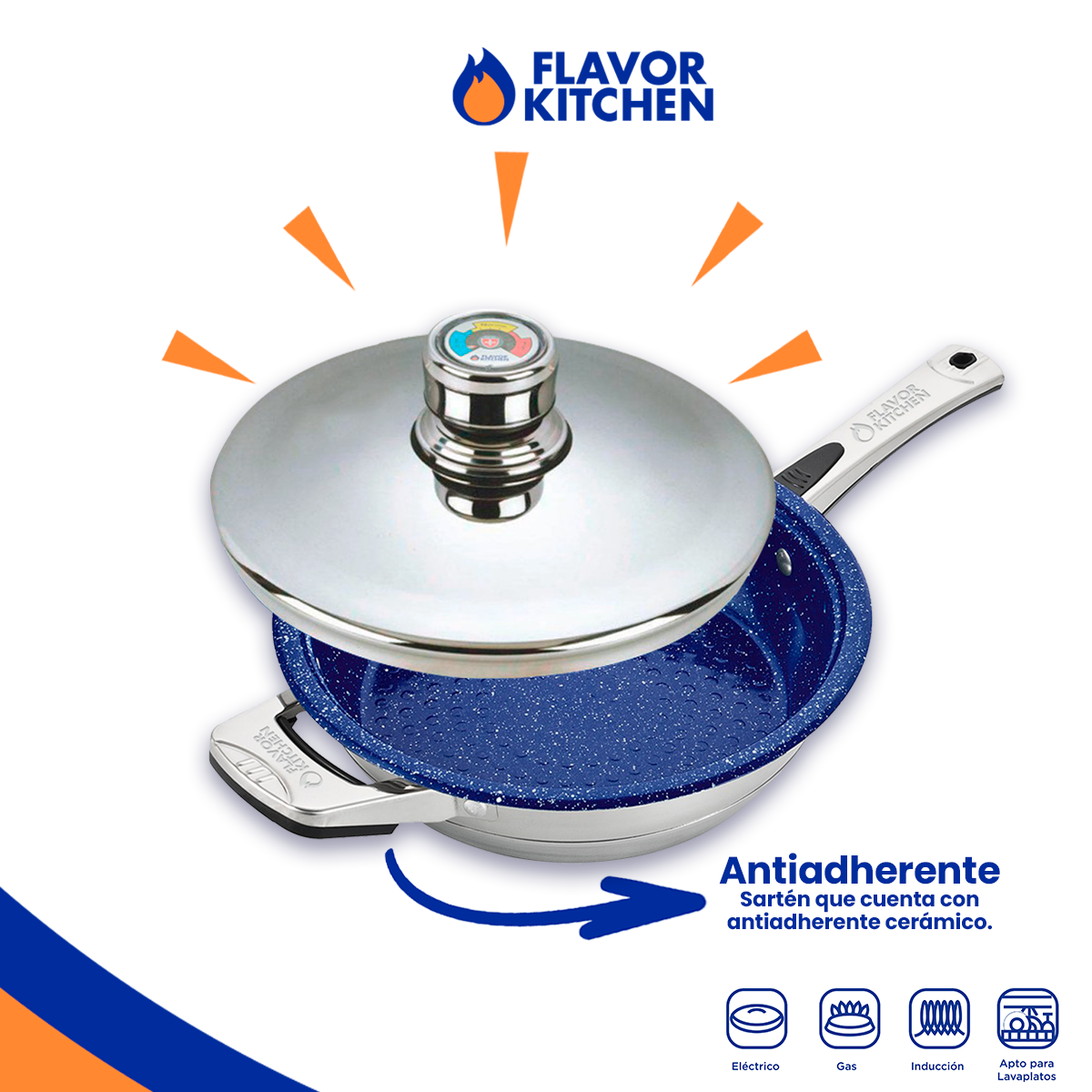 Batería De Cocina Flavor Kitchen Acero Inox Quirúrgico 26 Pz