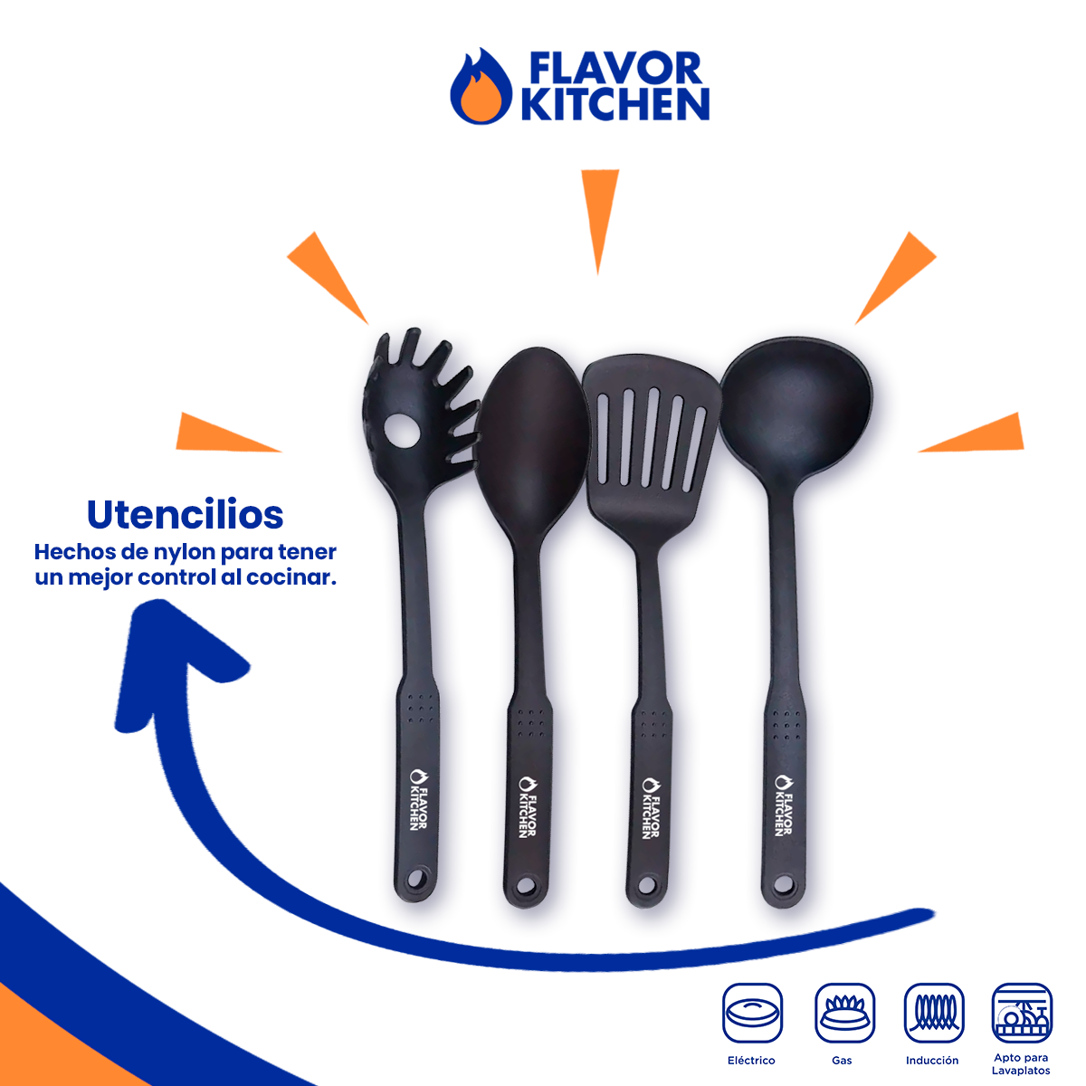 Batería De Cocina Flavor Kitchen Acero Inox Quirúrgico 26 Pz