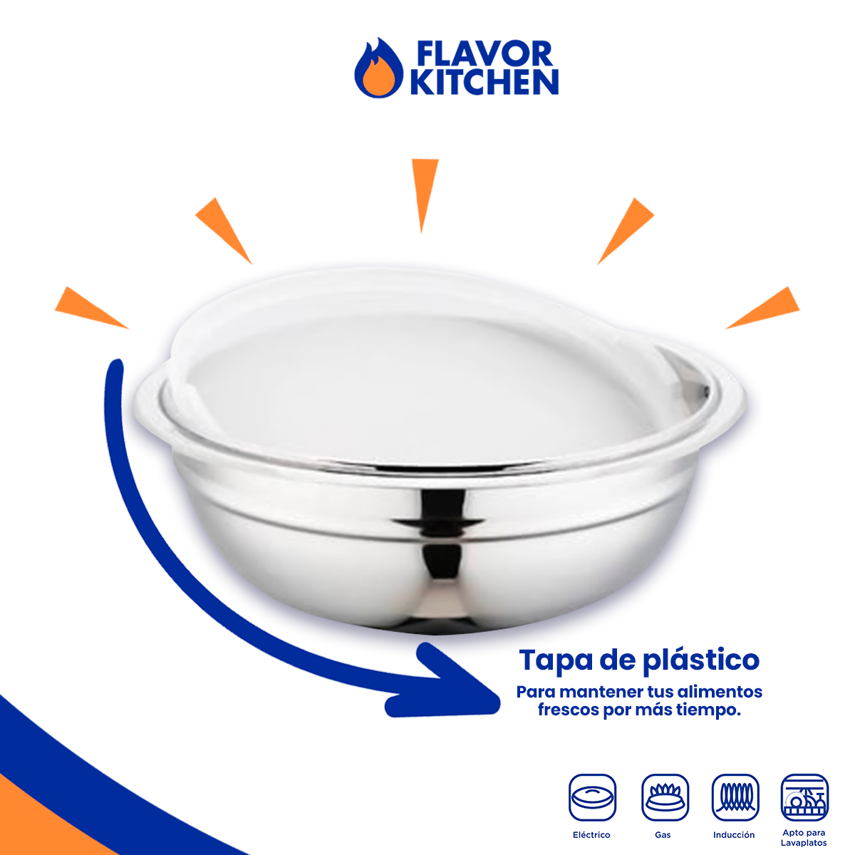 Batería De Cocina Flavor Kitchen Acero Inox Quirúrgico 26 Pz