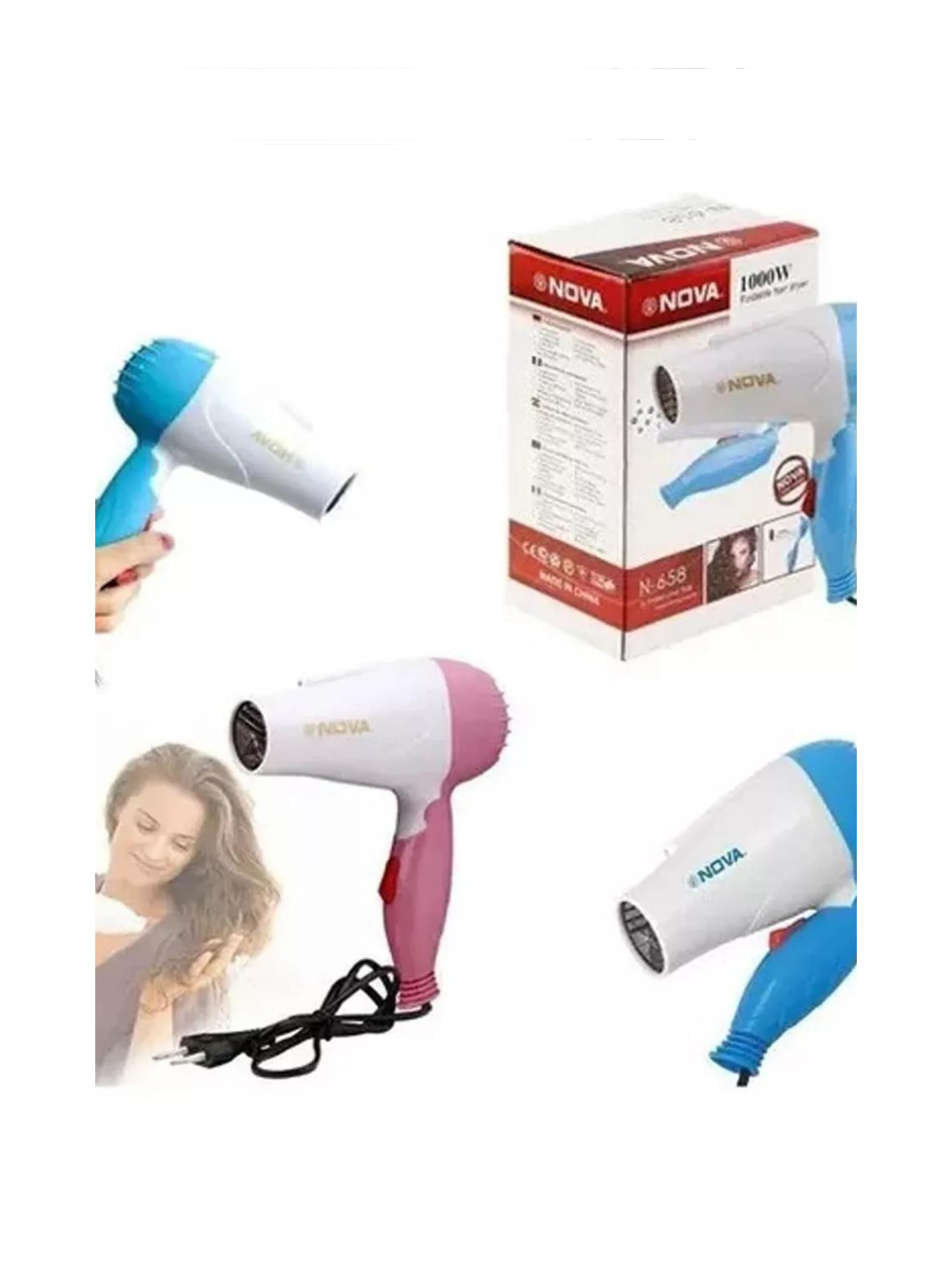 Mini Secadora de Cabello Portatil Pegable 2 Intensidades