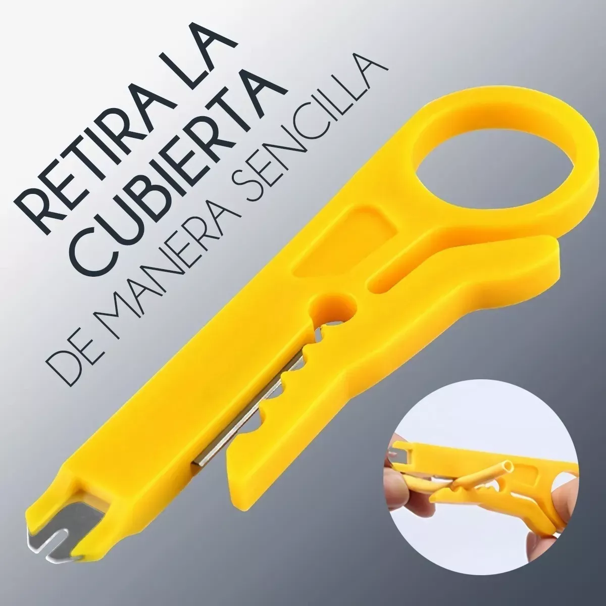 Pinza Ponchadora Cable Red Telefónico Ethernet RJ45 RJ11 RJ12.