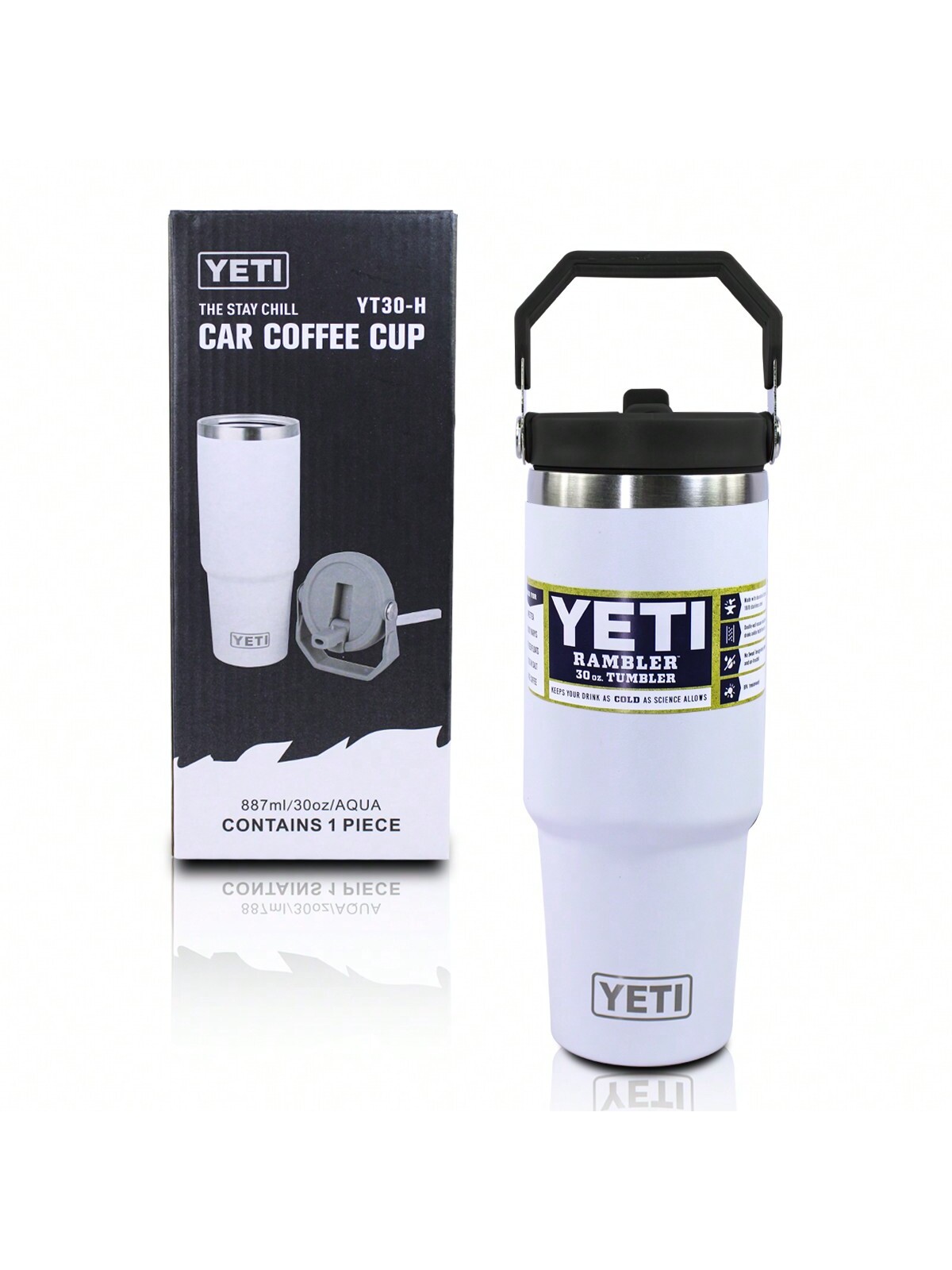 Vaso Yeti Blanco Termico Capacidad De 30oz Contapa Agaradera