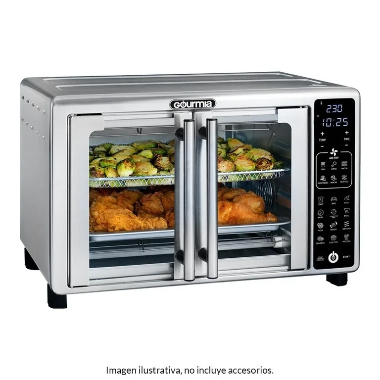Horno Freidora De Aire Gourmia 19 En 1 Acero Inox.