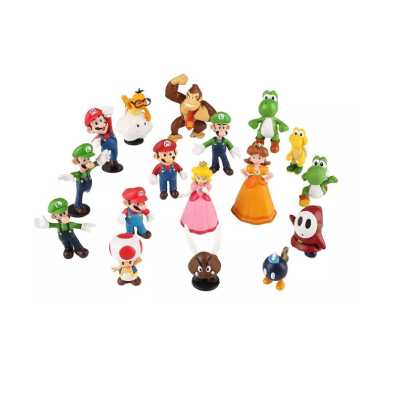 Juguetes De Super Mario Bros luigi yoshi 18 Pcs