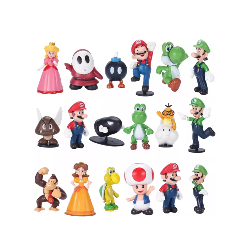 Juguetes De Super Mario Bros luigi yoshi 18 Pcs