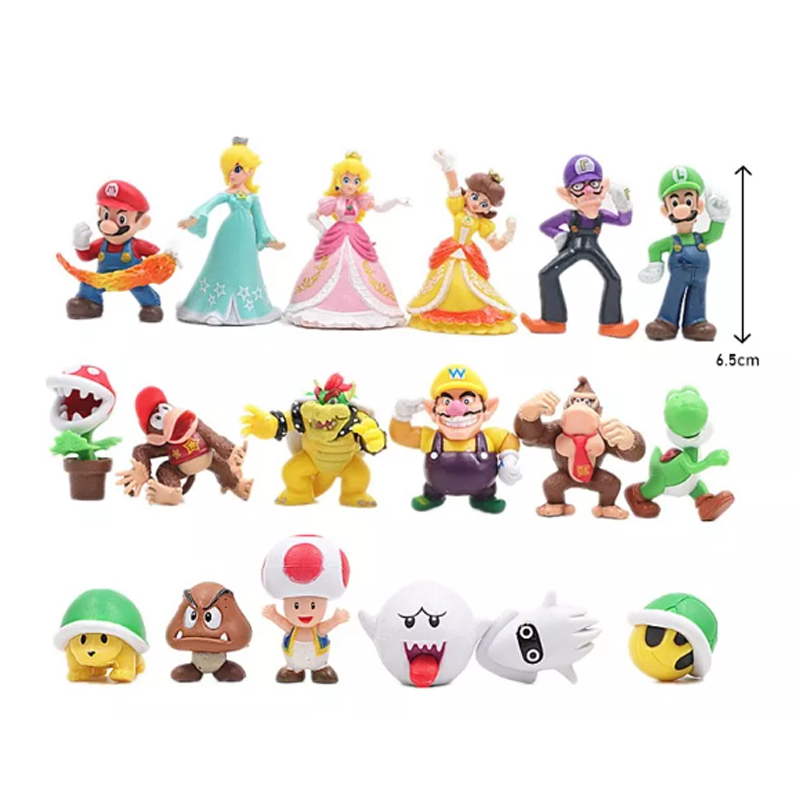 Juguetes De Super Mario Bros luigi yoshi 18 Pcs