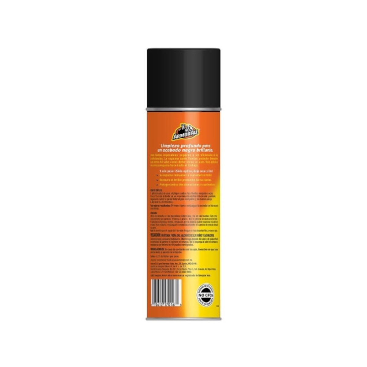 Espuma llantas Armor All limpieza brillo negro protección 510g.
