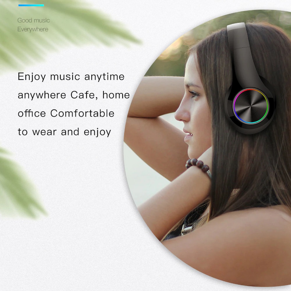 Audifonos Gamer Bluetooth con Luz RGB.