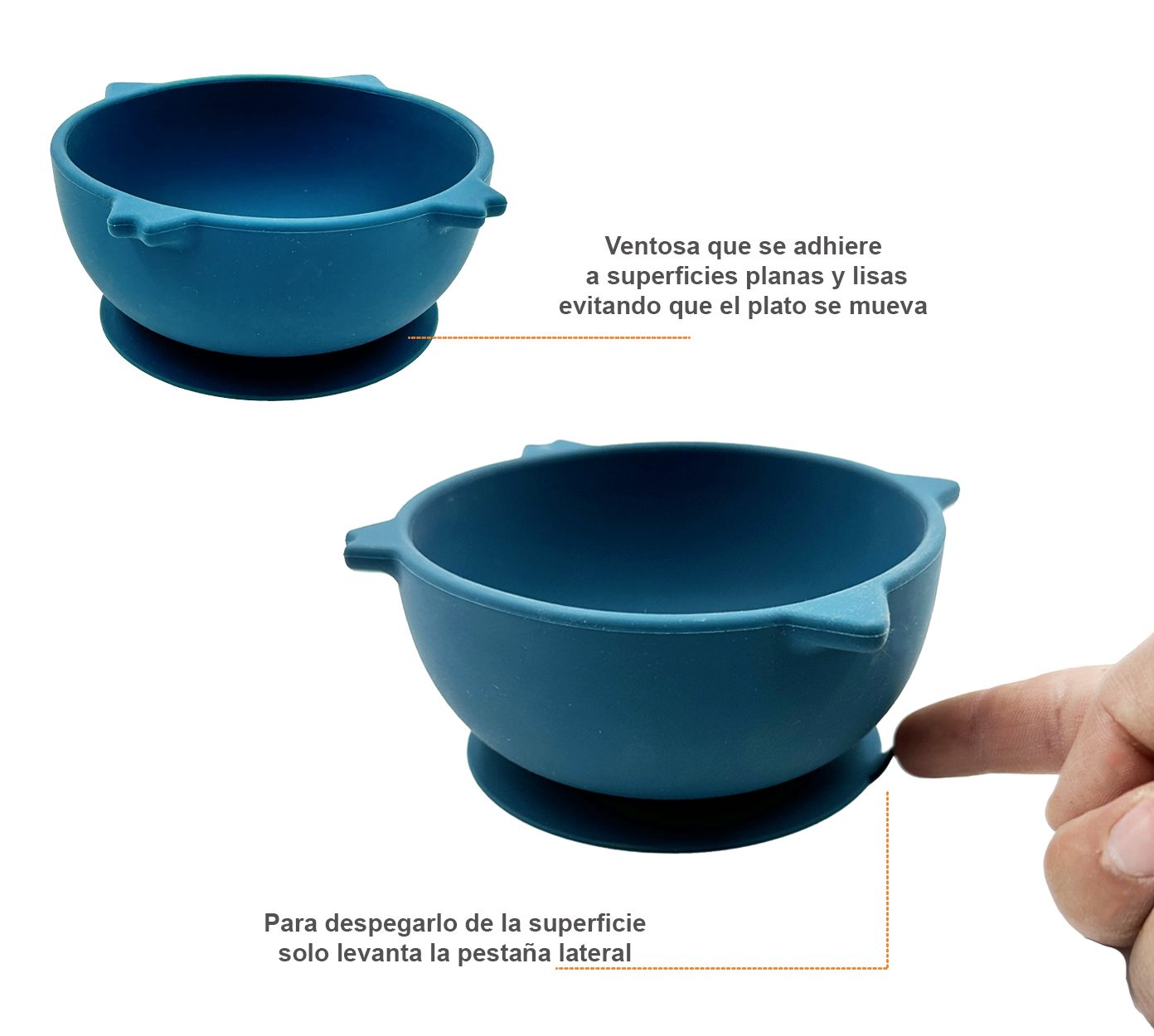Set de 3 Baberos en Silicona y Plato con Cubiertos en Acero Inoxidable para Bebé