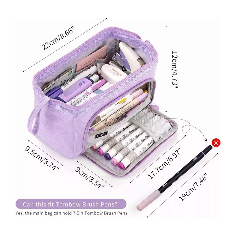 Estuche Para Lapices Gran Capacidad 100 Lapicera Organizador