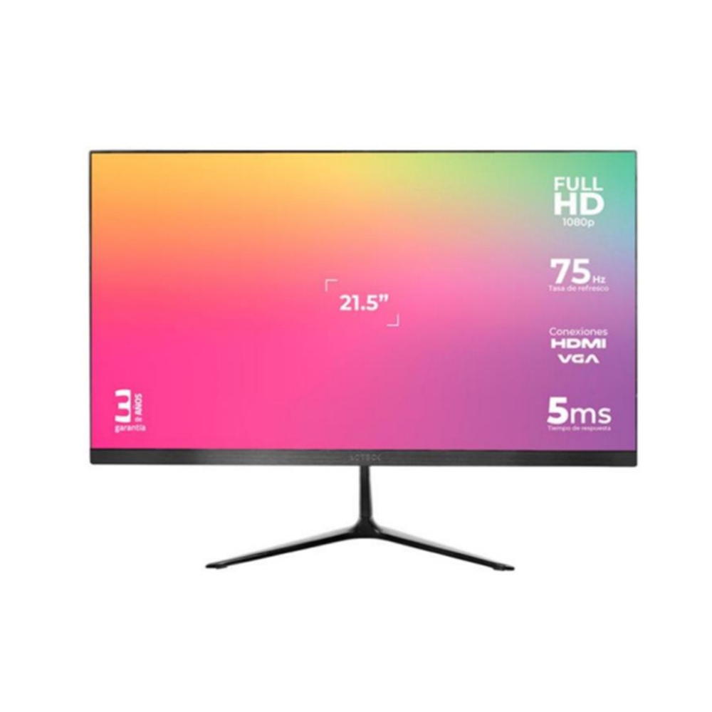 MONITOR ACTECK CAPTIVE VIVID SP215 21.5" VGA HDMI 75HZ 5MS.