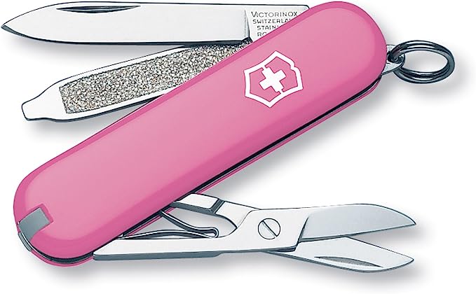 Victorinox Navaja, Classic, color Rosa Transparente, 58 mm, 7 Usos