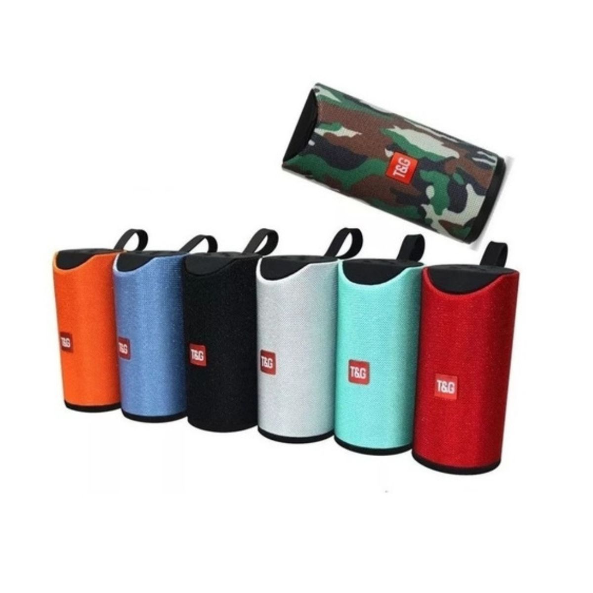 Bocina bluetooth Portátil Cilíndrica Recargable 