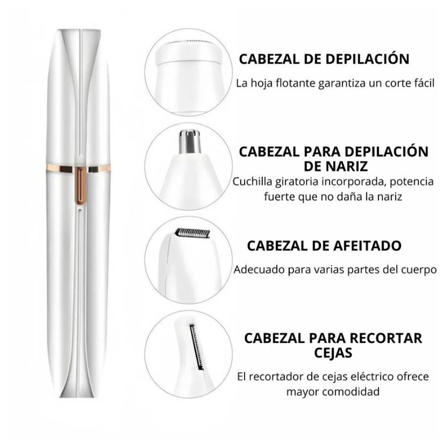 Depiladora y Perfiladora Facial 4 en 1.