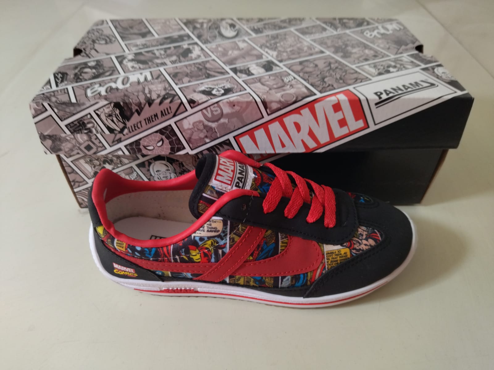 Tenis Panam edicion especial Marvel Comics ironman talla 23cm