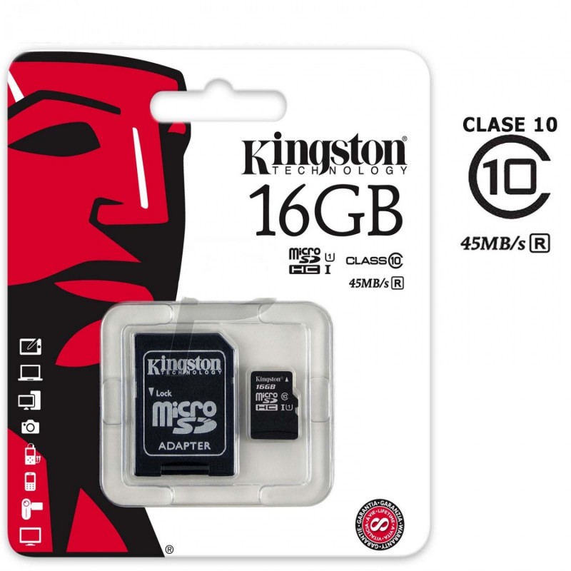 Tarjeta de memoria con adaptador SD 16G