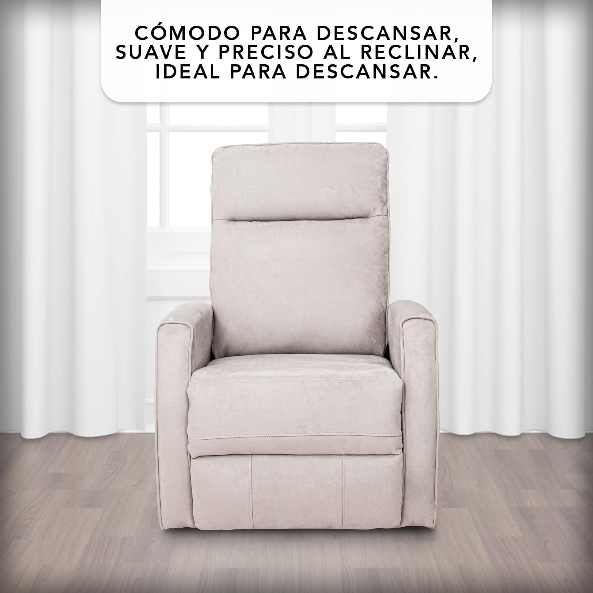 Sillón Reclinable para Adultos Giratorio con Mecedora - con Tela Suave - Sistema Manual - Calisto