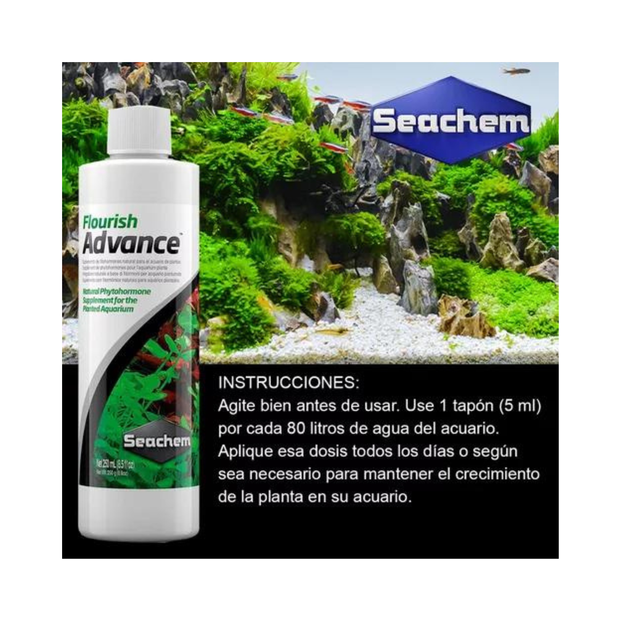 Acondicionador Flourish Advance Seachem 250 Ml