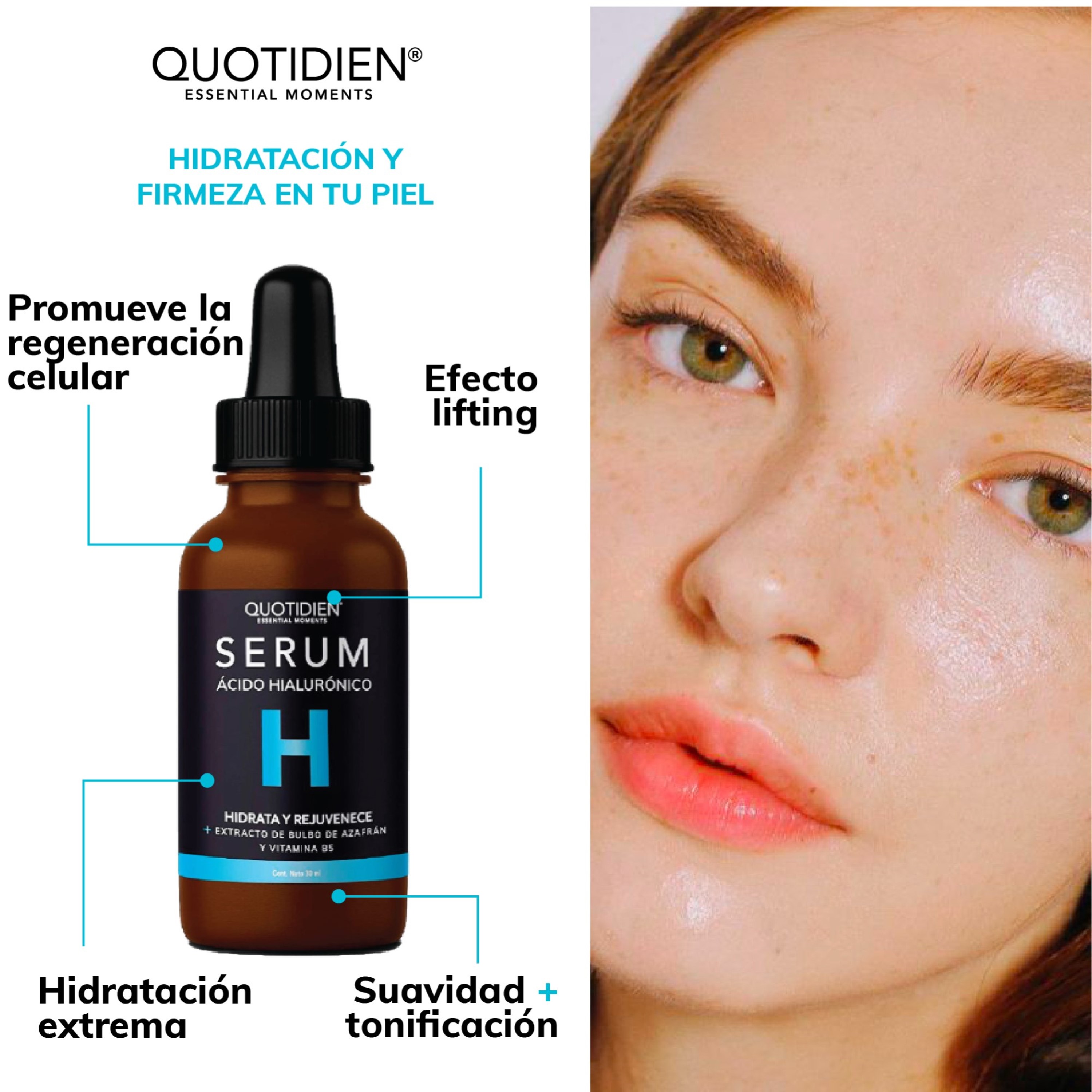 Kit Limpiador + Tónico + Serum Vitamina C + Serum Niacinamida + Suero Acido Hialuronico + Serum Acido Glicólico +  Gel Contorno de Ojos Skin Care Facial Quotidien
