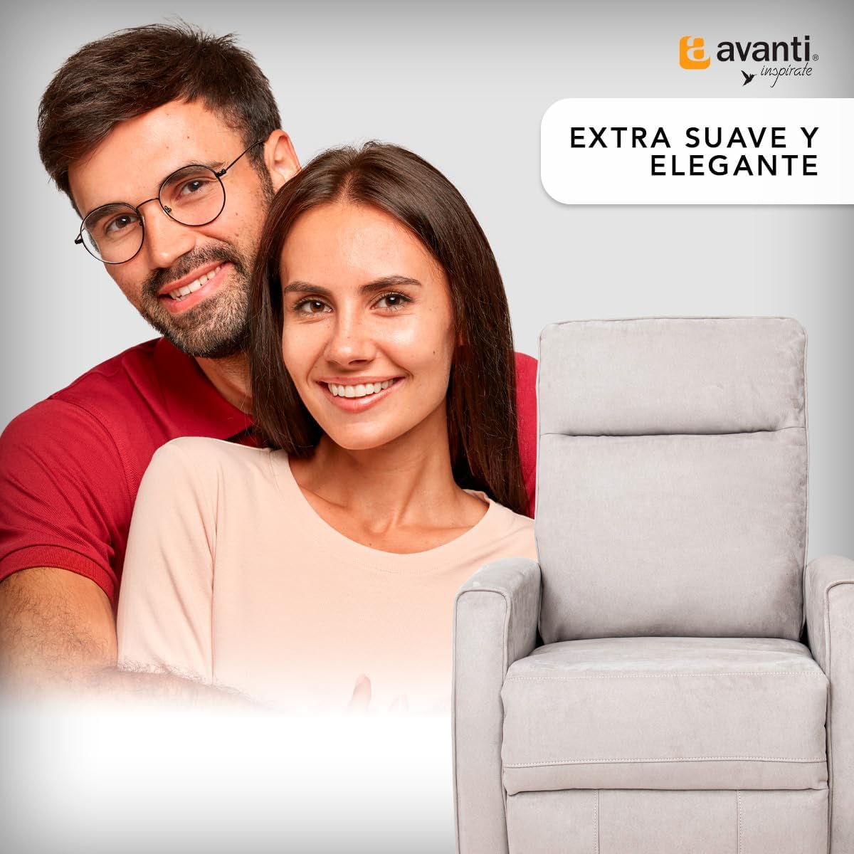 Sillón Reclinable para Adultos Giratorio con Mecedora - con Tela Suave - Sistema Manual - Calisto