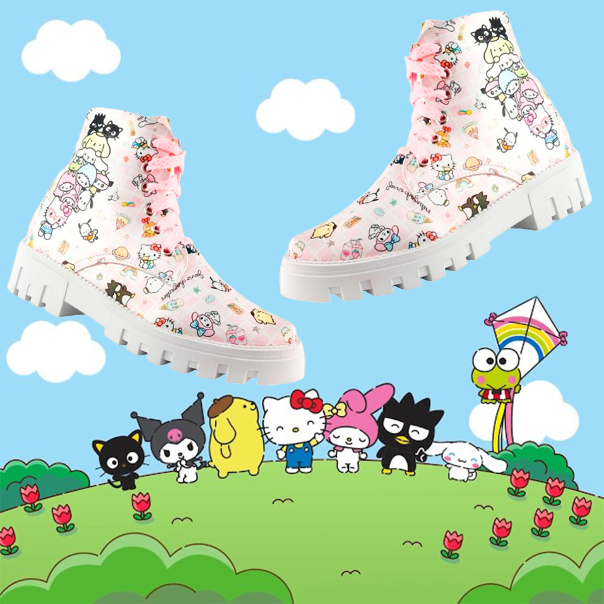 Botas Niñas Hello Kitty Personajes Moda Cómodas 900-rhk