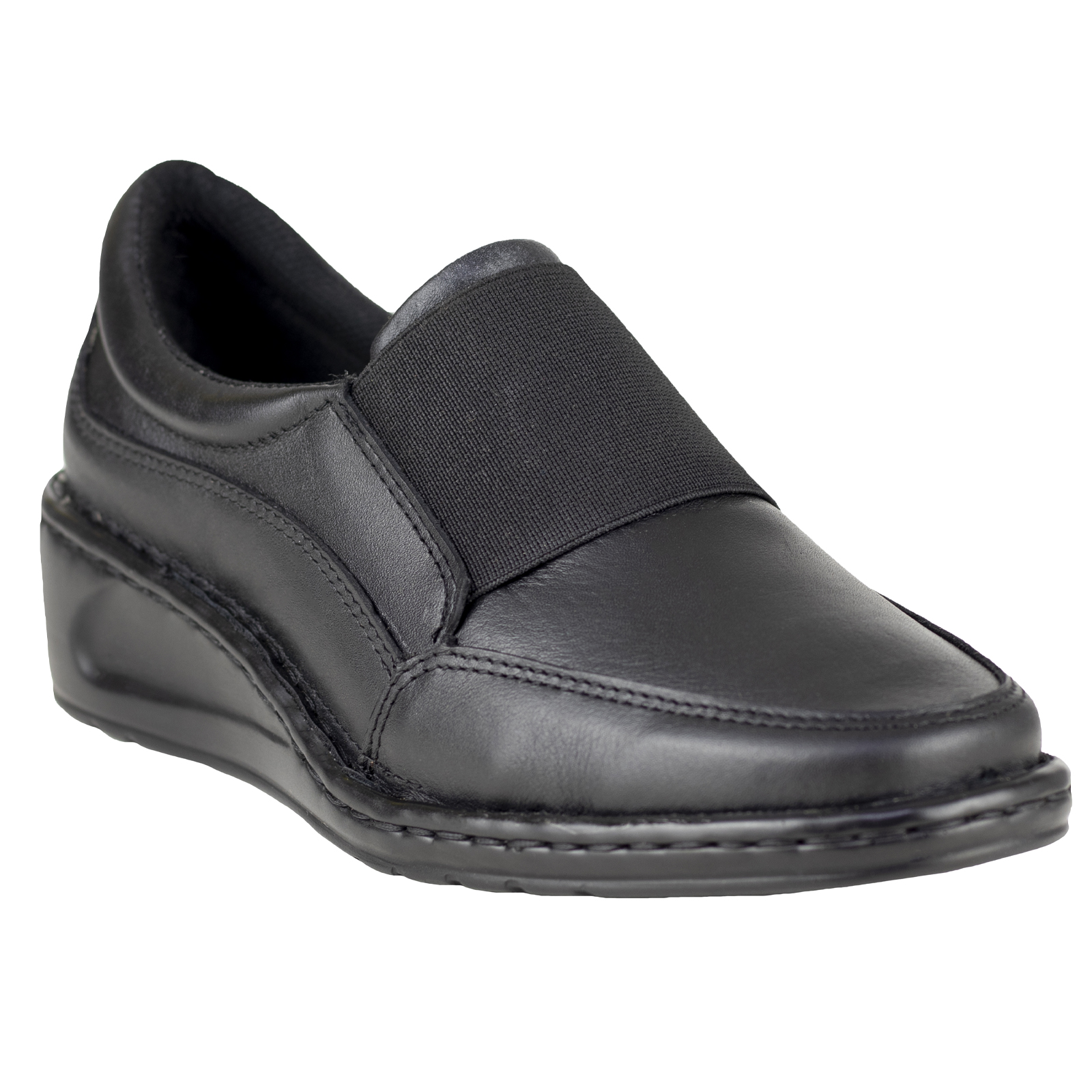 Zapato Negro Mujer Tacon Lobo Solo Semi Vestir 4841 Confort.