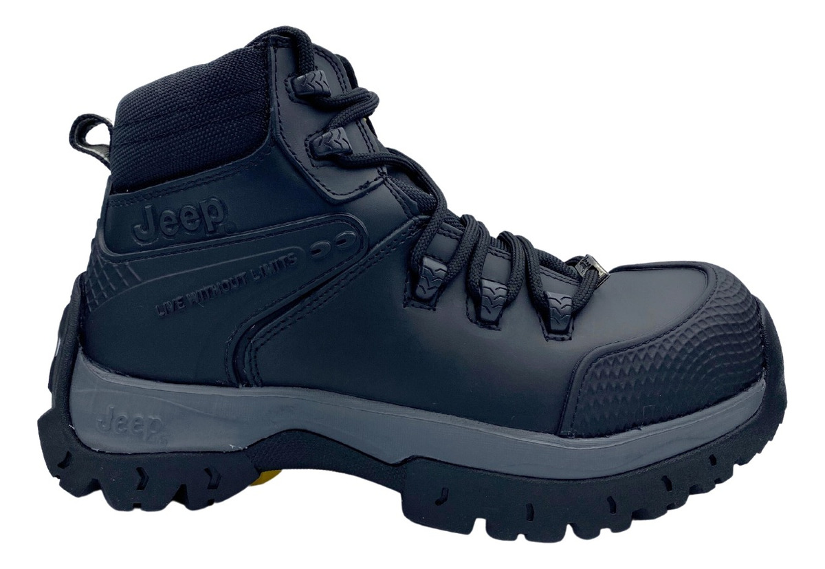 Bota Industrial Jeep Modelo 3560 Con Casco Policarbonato Para Caballero.