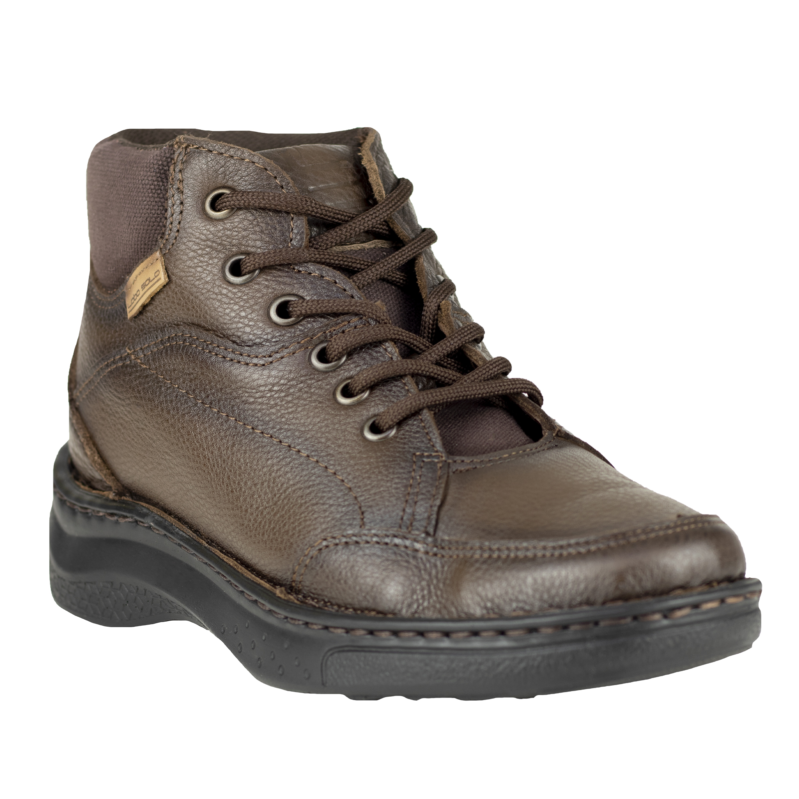 Botines Hombre Outdoor Piel Graneada Lobo Solo 9024 Tabaco.