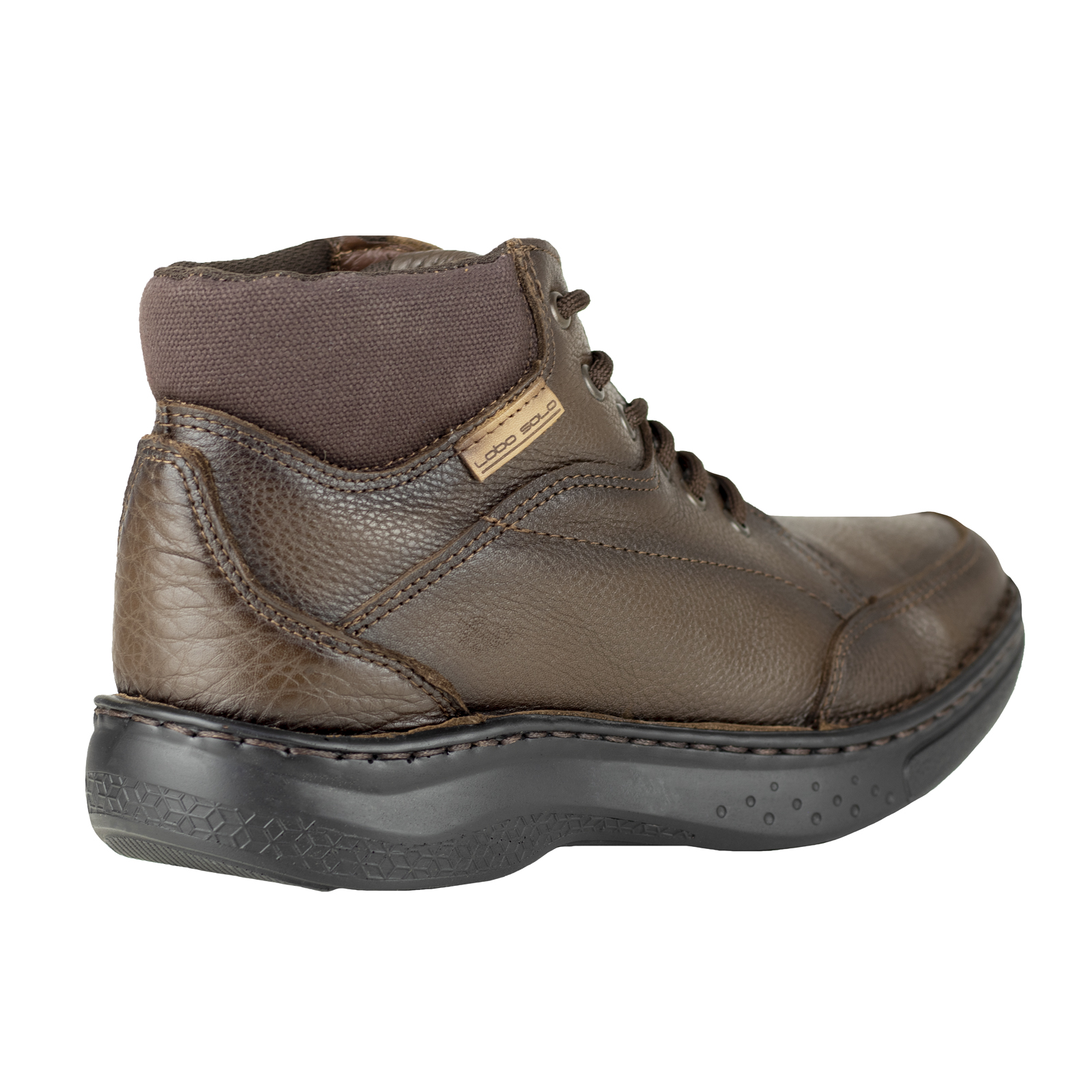 Botines Hombre Outdoor Piel Graneada Lobo Solo 9024 Tabaco.