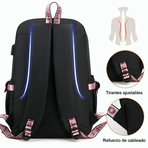 Mochila kawaii estilo coreano juvenil con puerto usb sale