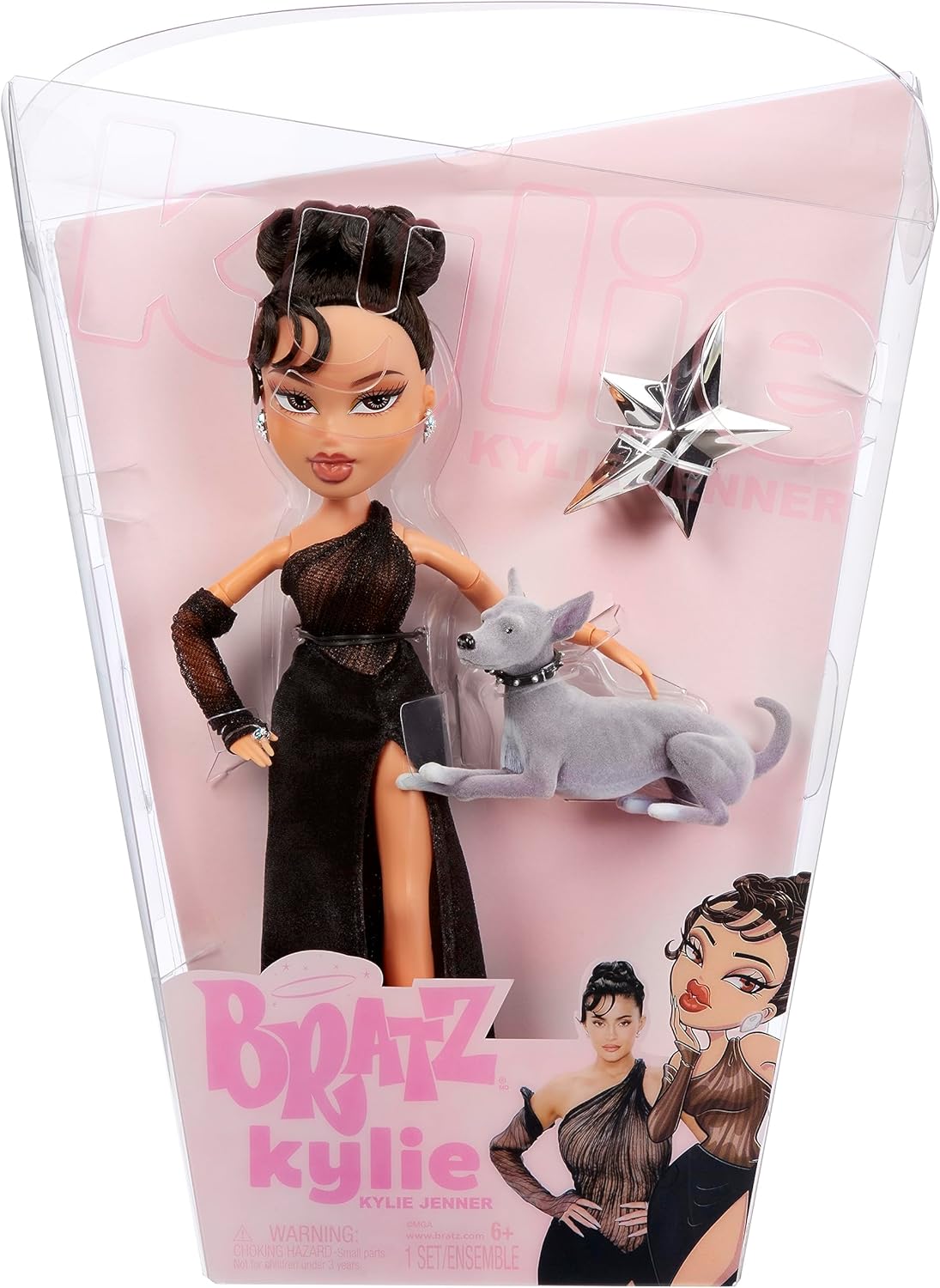Bratz Muñeca Kylie Jenner Con Atuendo Noche De Gala edicion de coleccionista con mascota