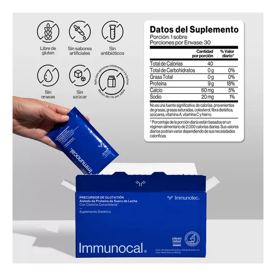 INMUNOCAL  30 UNIDADES FORMULA ORIGINAL GLUTATION