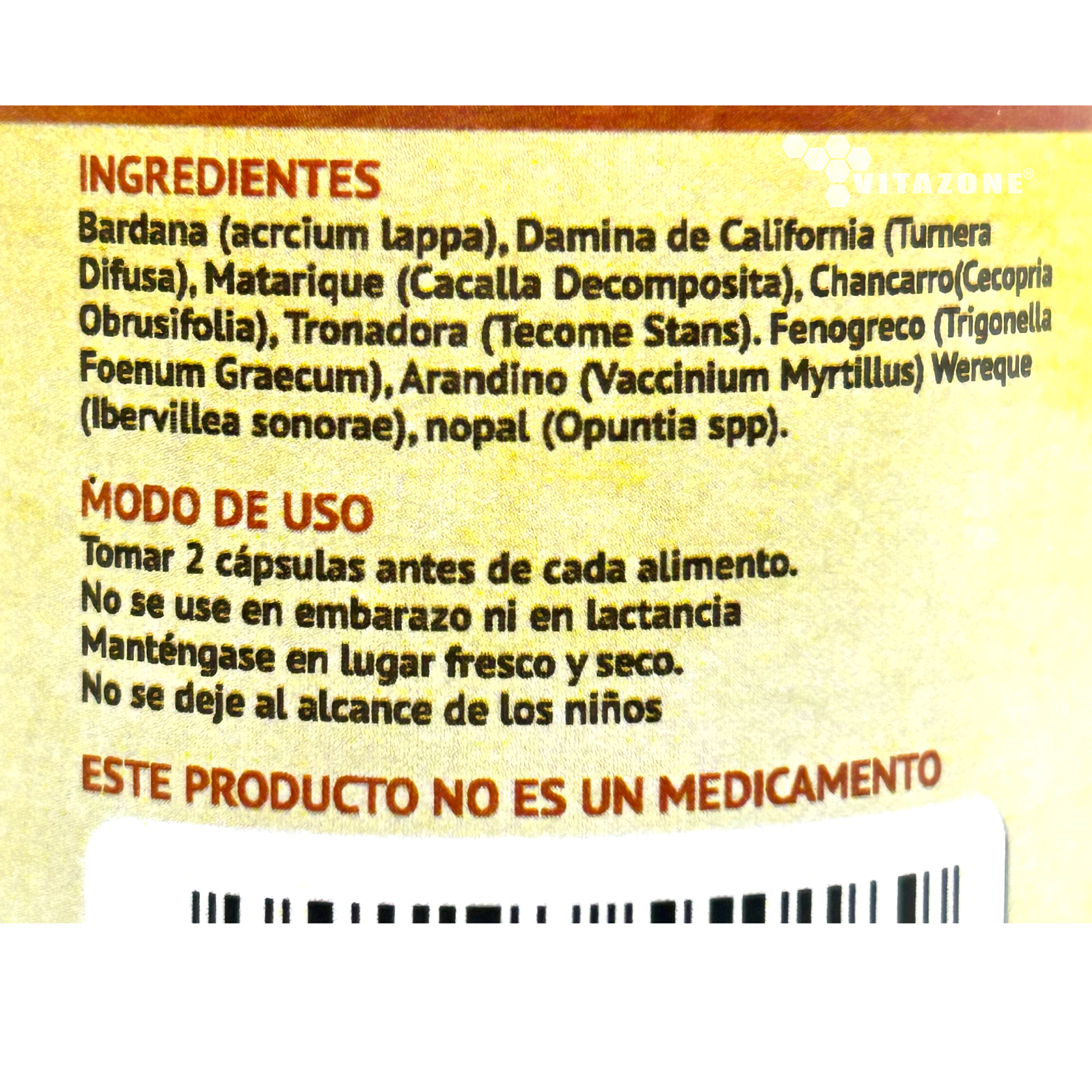 Re Glure 180 Caps de 500mg Green House (Diabéticos) Antes Glucore