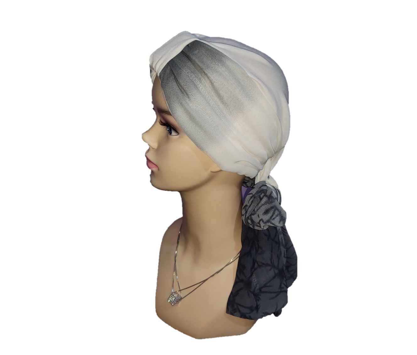 Set de 3 Turbantes Gorro Mujer Elegantes Oncológicos con Accesorios en Mascada TYAMIA