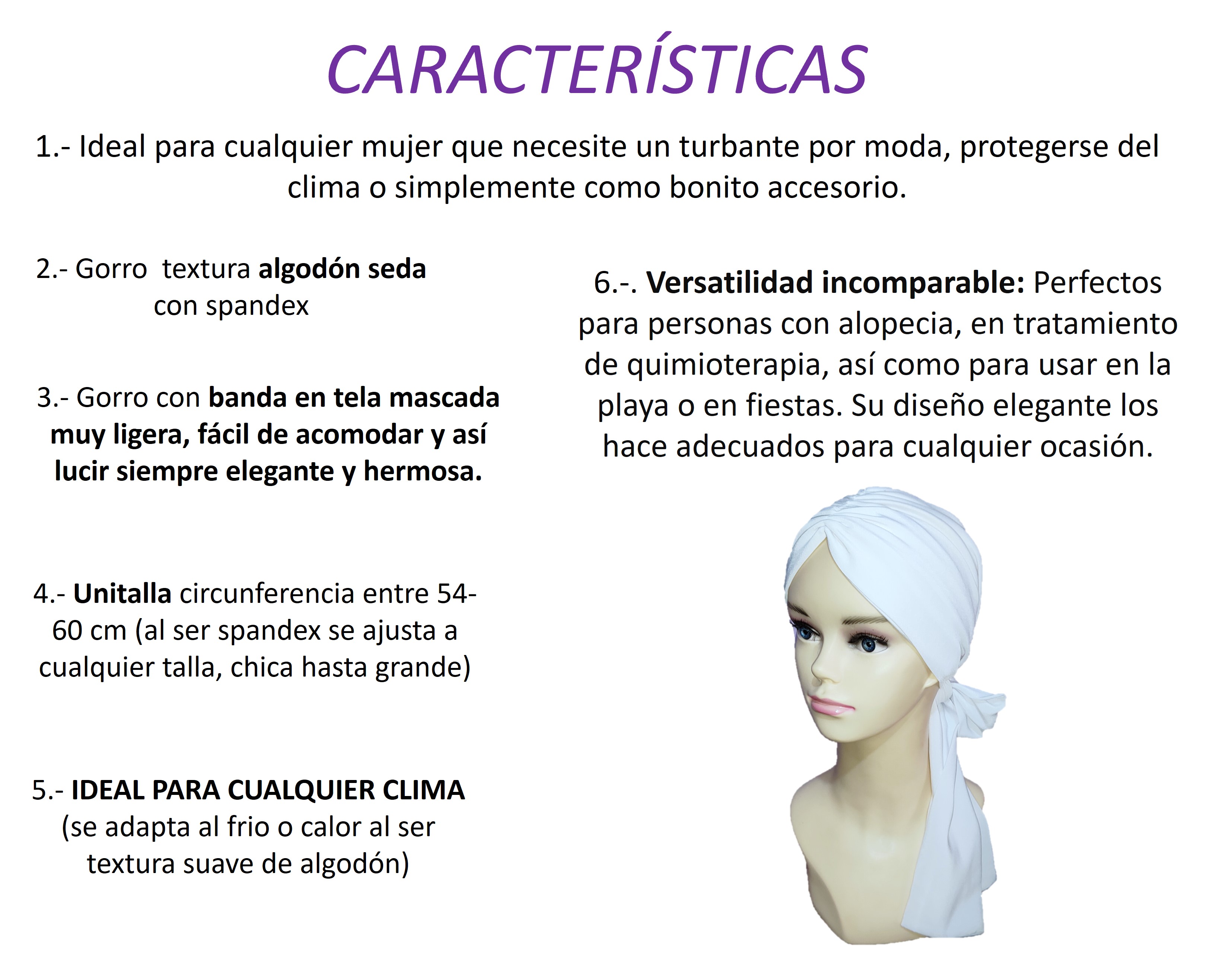 Set de 3 Turbantes Gorro Mujer Elegantes Oncológicos con Accesorios en Mascada TYAMIA