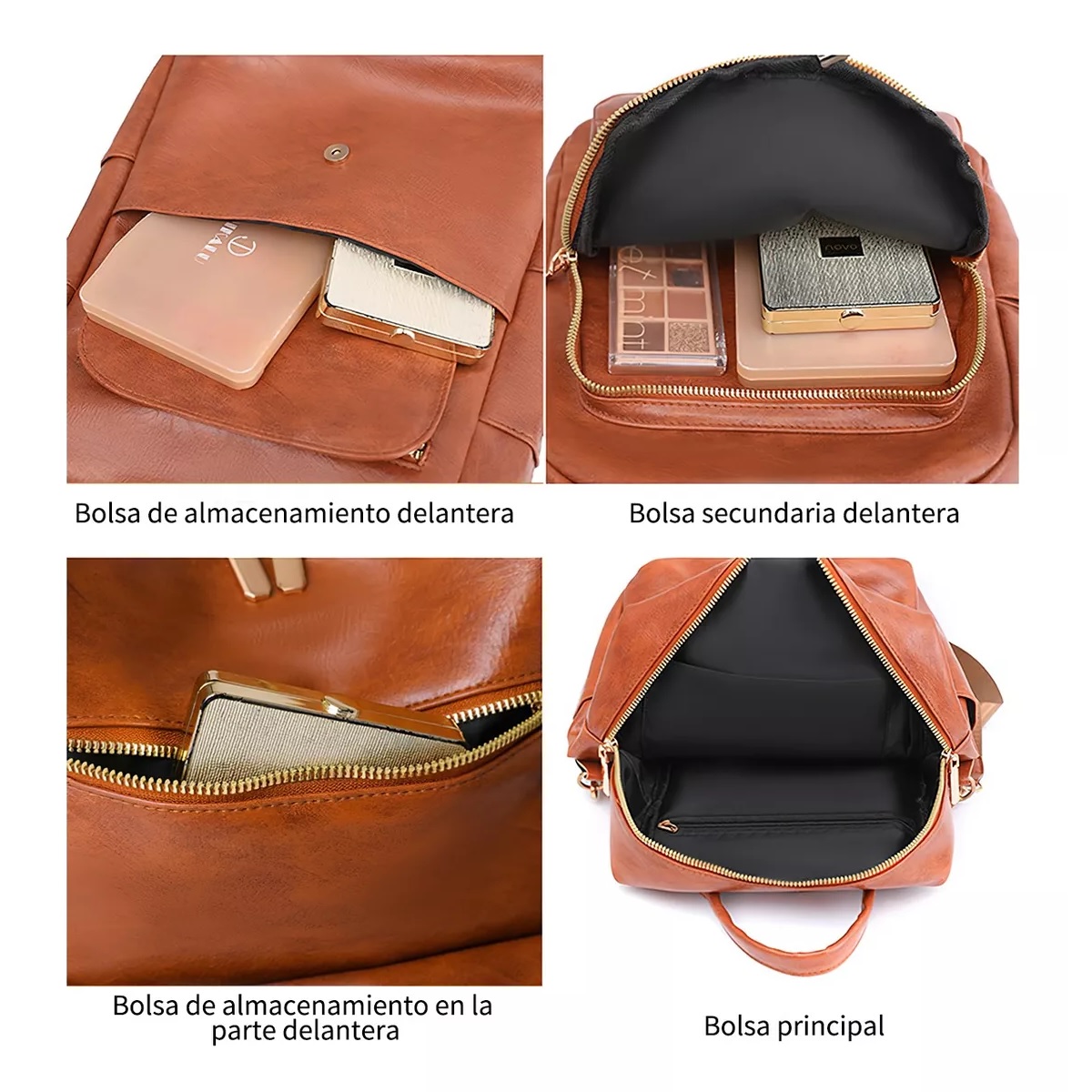 Mochilas Para Mujer Casual Marron .