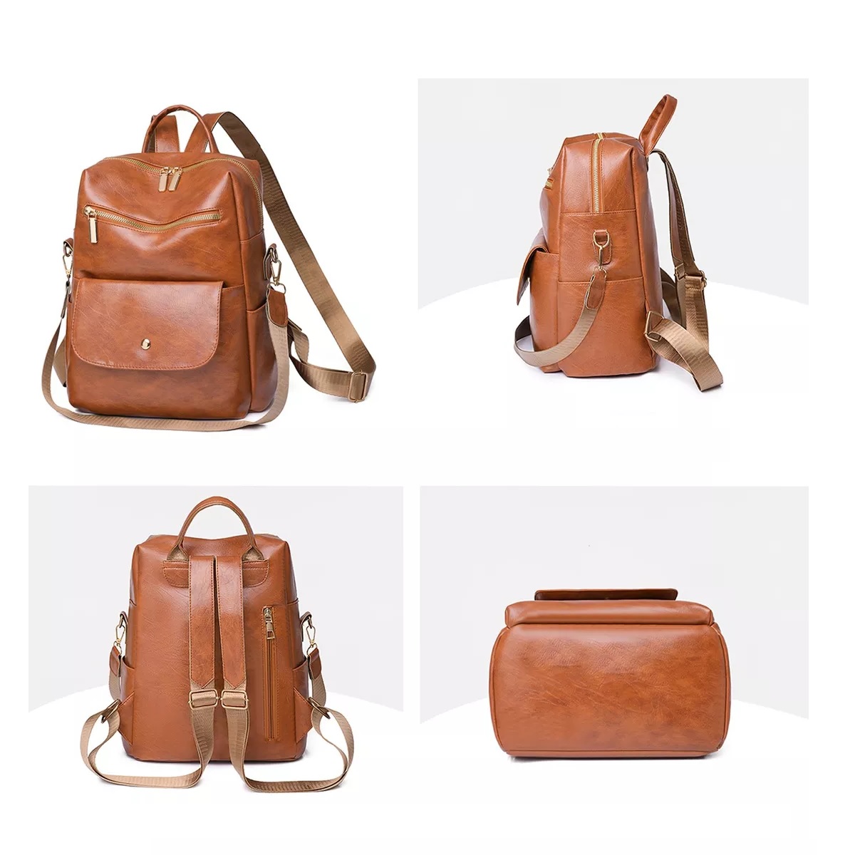 Mochilas Para Mujer Casual Marron .