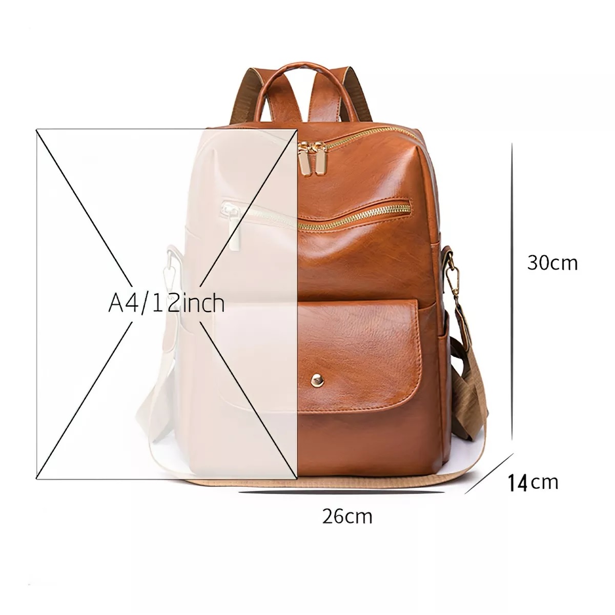 Mochilas Para Mujer Casual Marron .