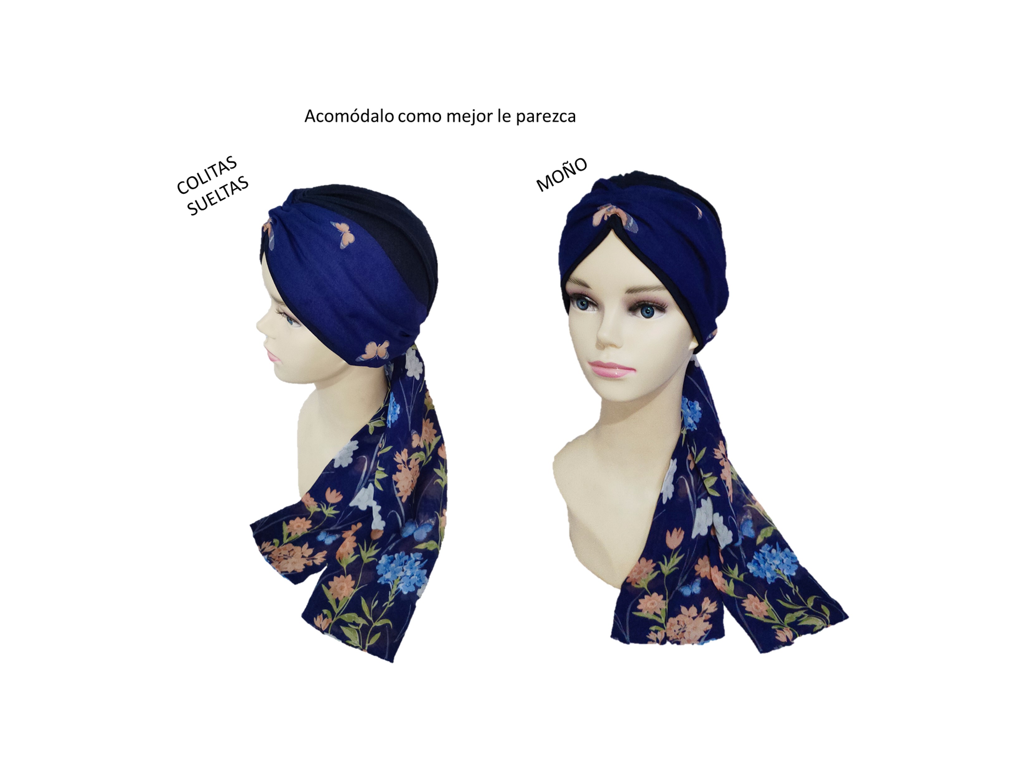 Set de 10 Turbantes Gorro Mujer Elegantes Oncológicos con Accesorios en Mascada TYAMIA - mayoreo