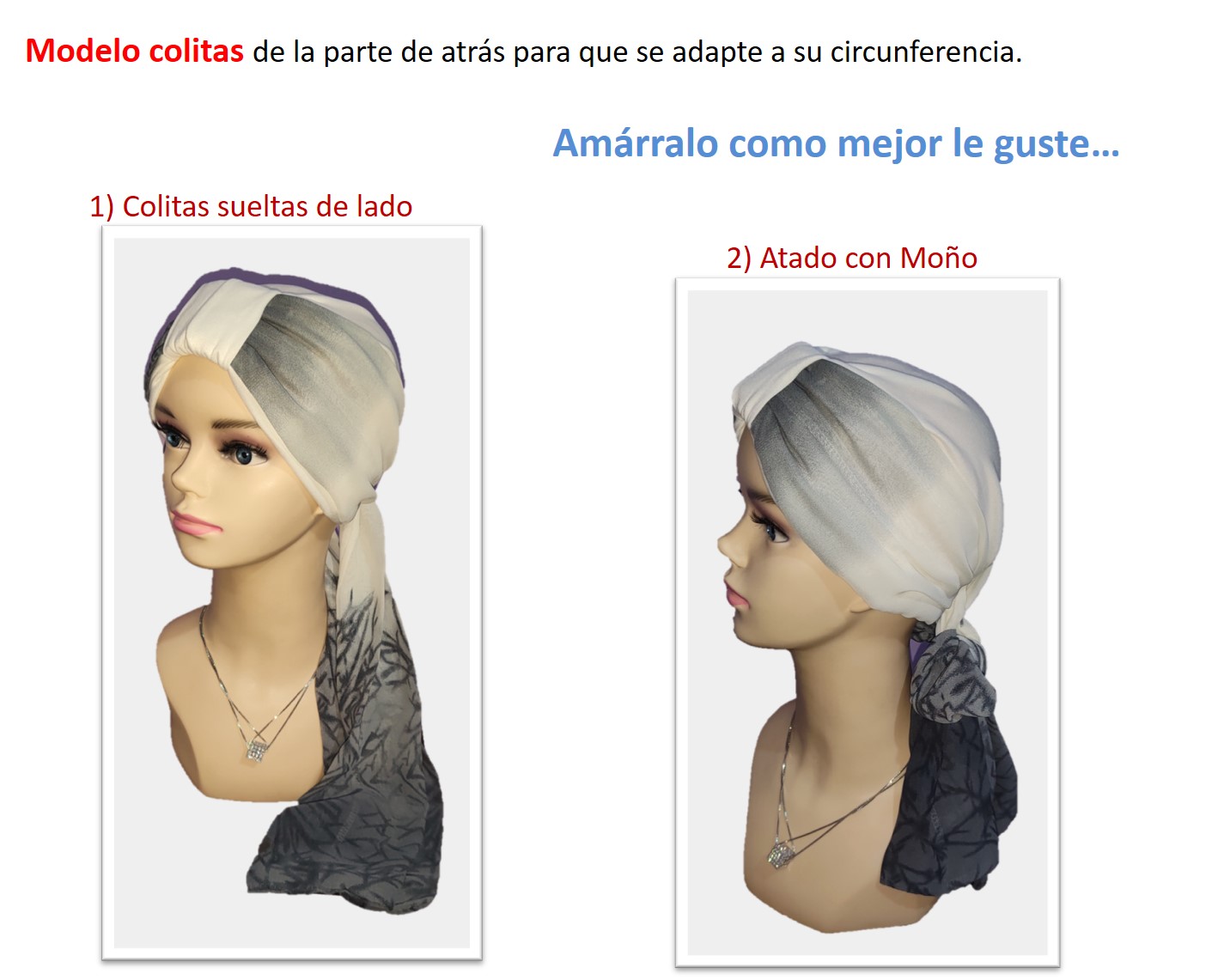 Set de 10 Turbantes Gorro Mujer Elegantes Oncológicos con Accesorios en Mascada TYAMIA - mayoreo