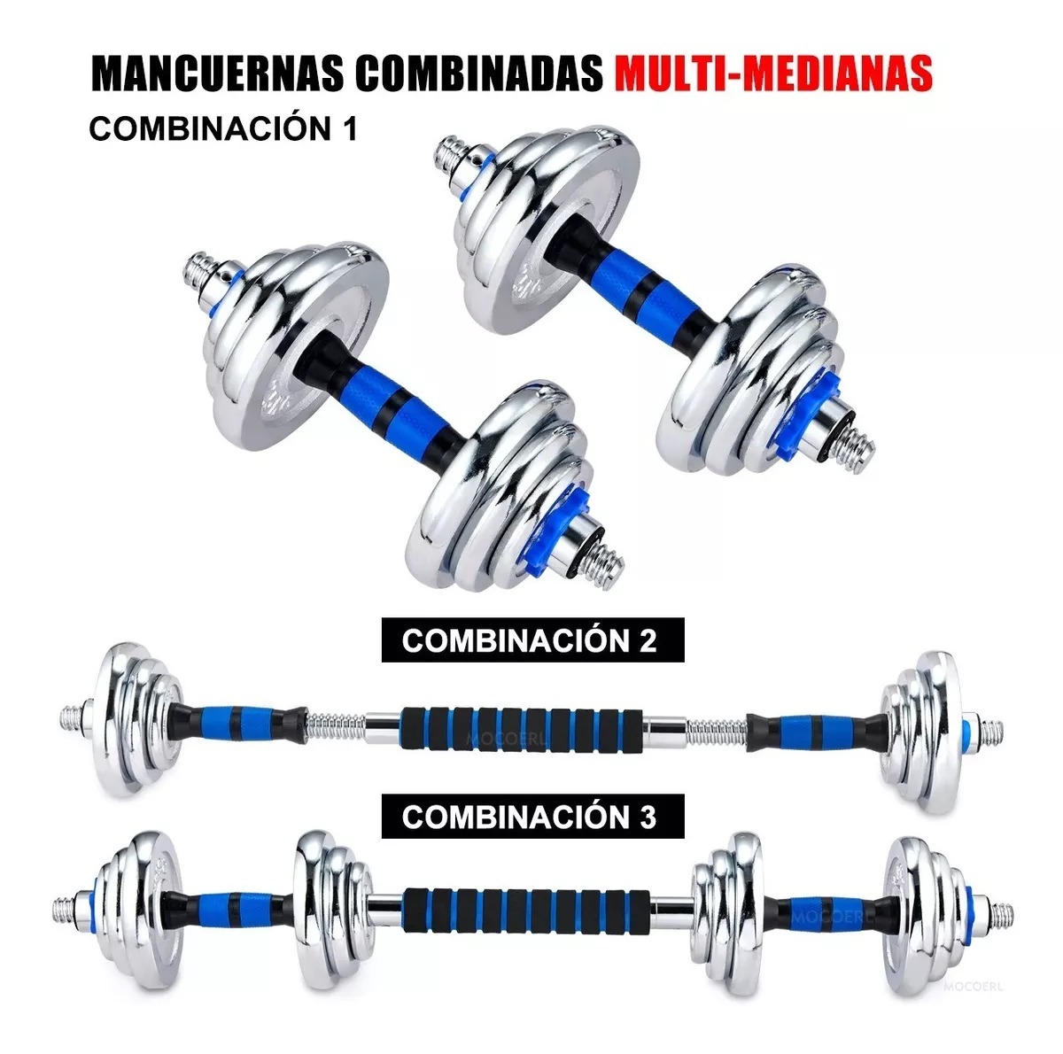 Kit De Mancuernas, Barra Con Pesas Para Gimnasio De 20 Kg