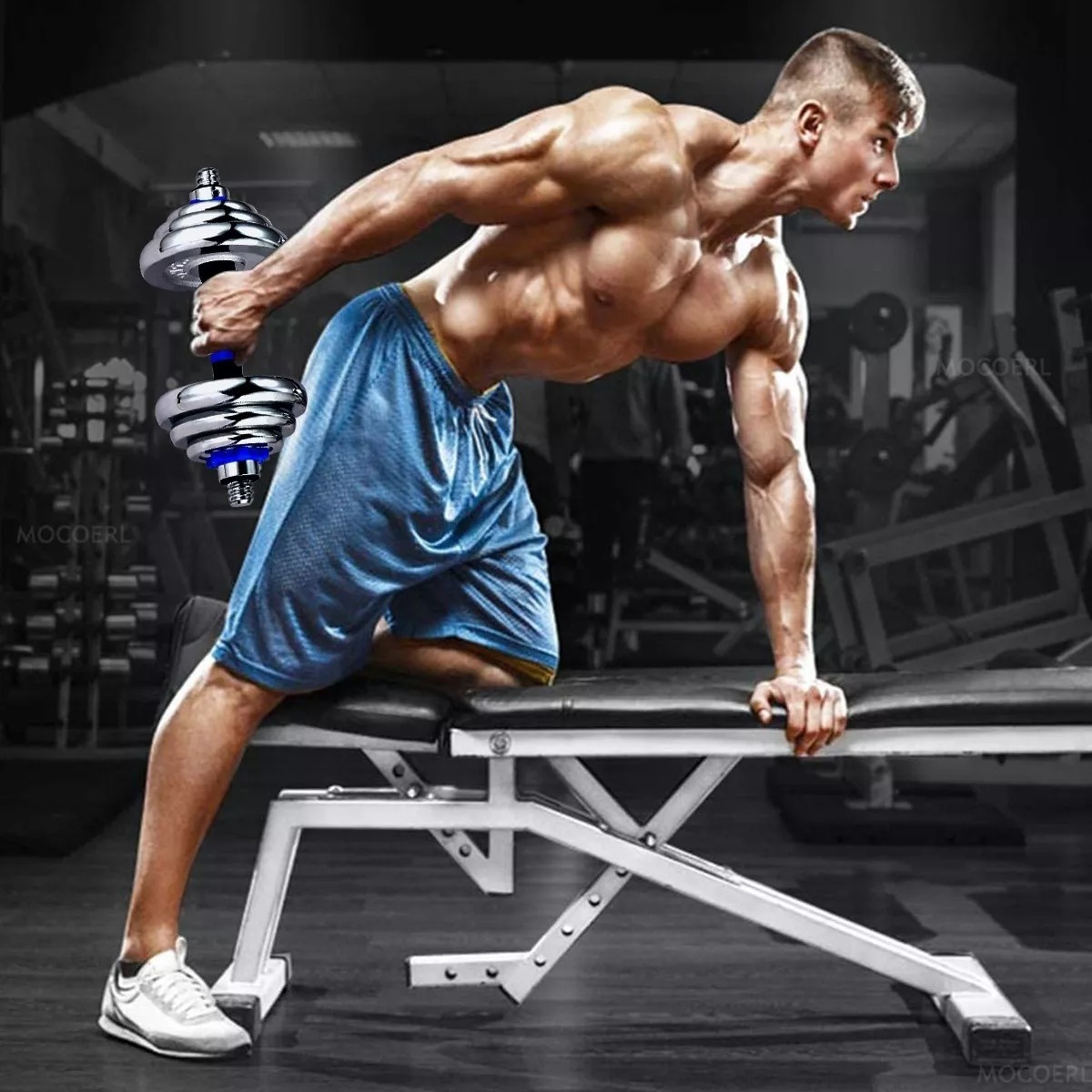 Kit De Mancuernas, Barra Con Pesas Para Gimnasio De 20 Kg